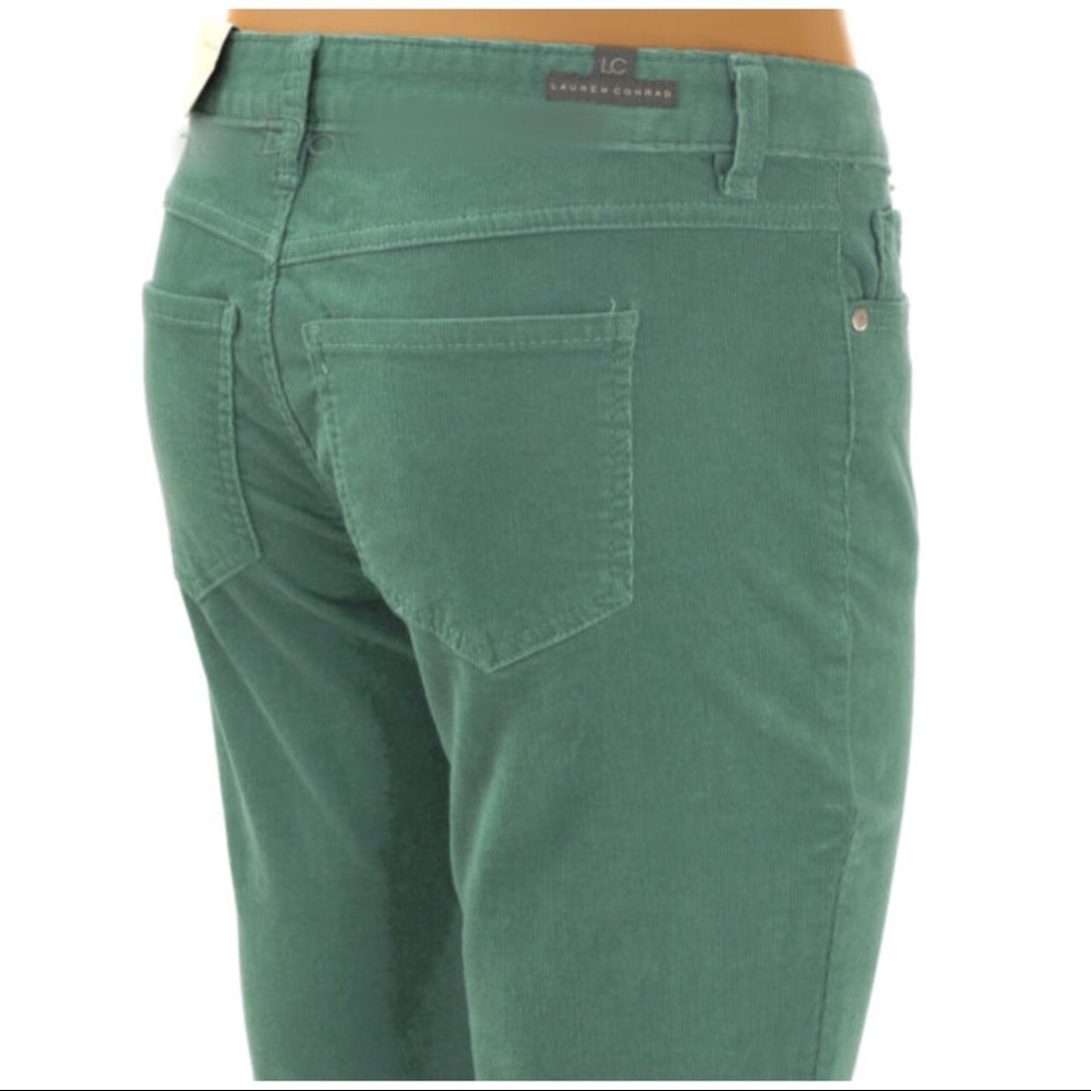 LC LAUREN CONRAD Stretch Green Corduroy Jeggings - Picture 3 of 8