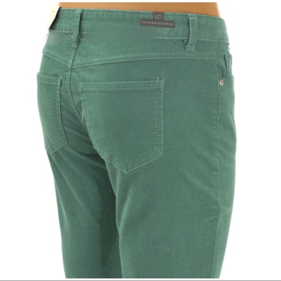 LC LAUREN CONRAD Stretch Green Corduroy Jeggings - Picture 3 of 8
