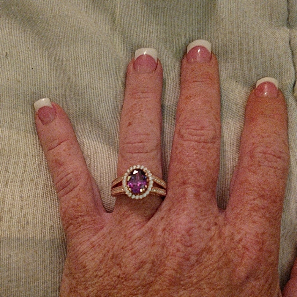 Rose Gold Amethyst Ring