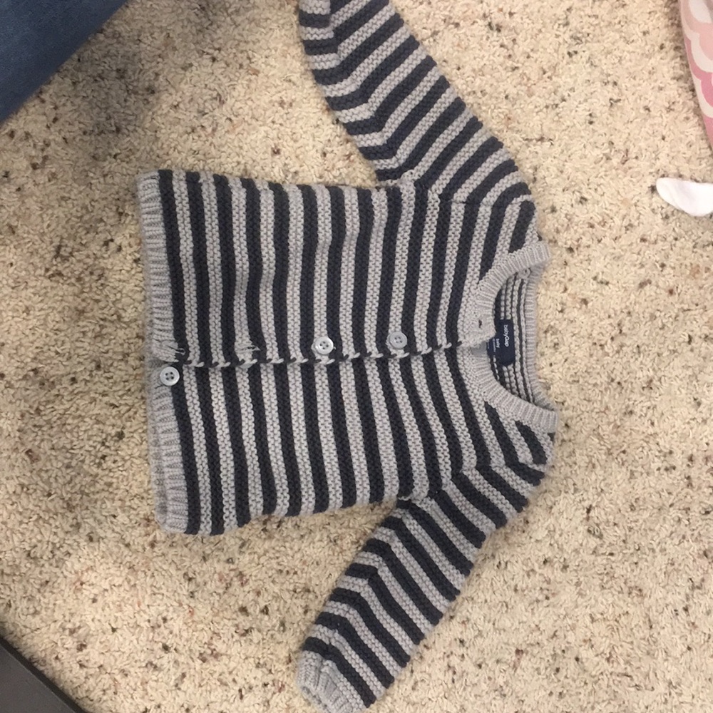 Striped baby sweater