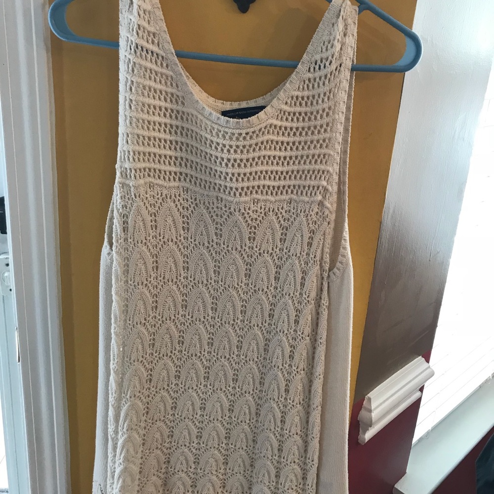 White knit tank top