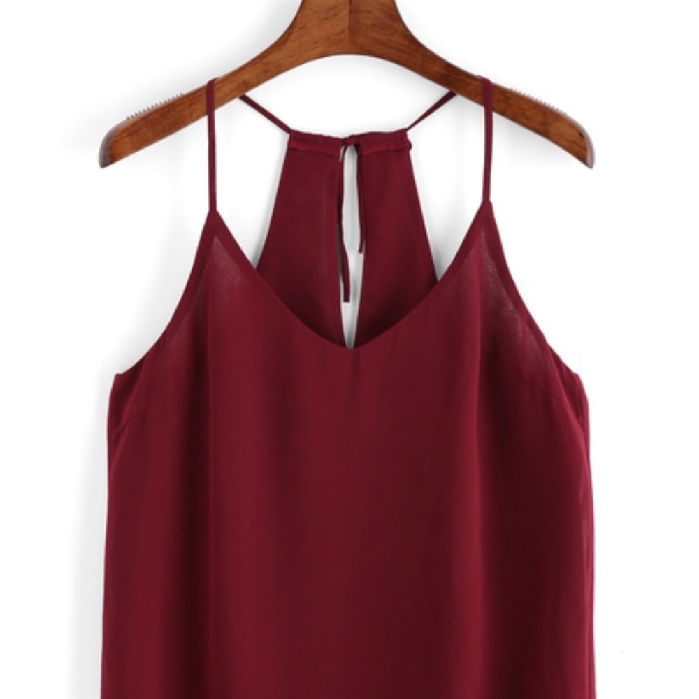 Spagehtti strap chiffon cami top (new) SOLD