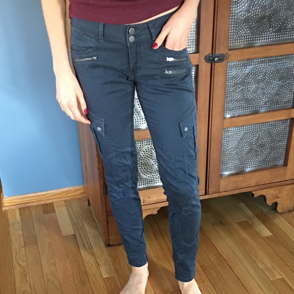 Rewind Blue/Gray Cargo Pants Sz 5/27