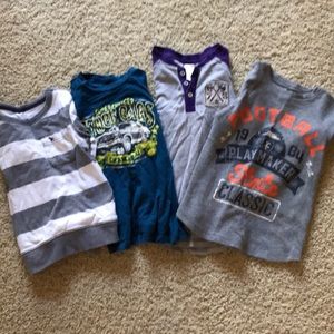 4 boys long sleeve thick shirts