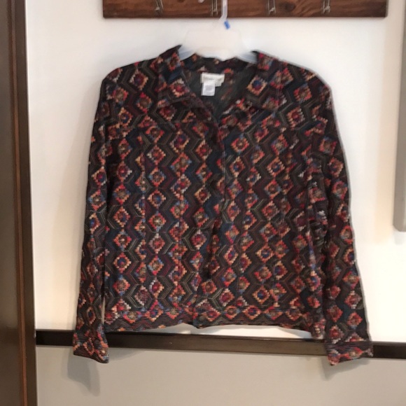 Coldwater Creek Jackets & Blazers - Coldwater Creek embroidered cotton jacket