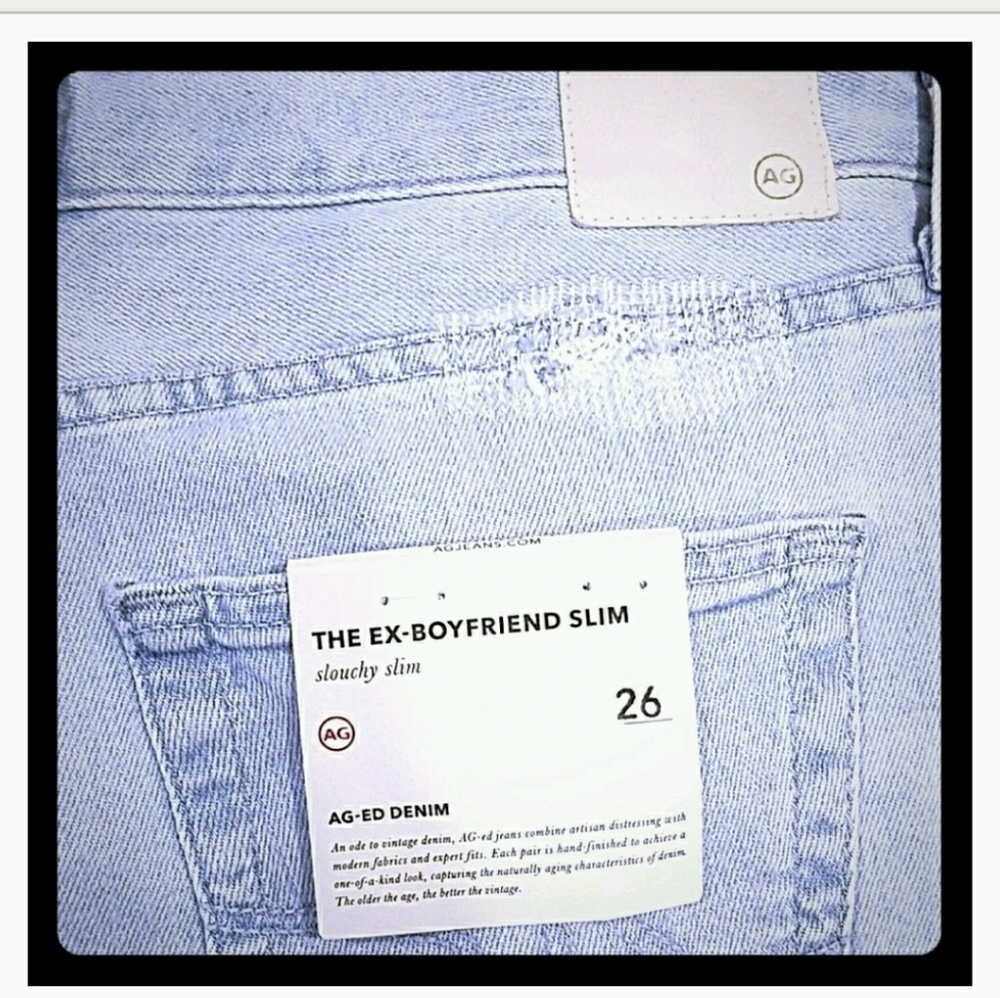 SALE! NWT AG ADRIANO GOLDSCHMEID BOYFRIEND JEANS - Picture 7 of 7
