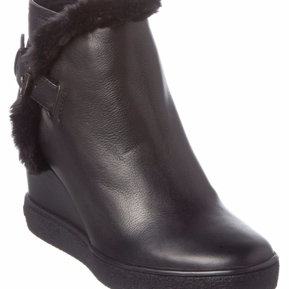 Black Wedge Boots