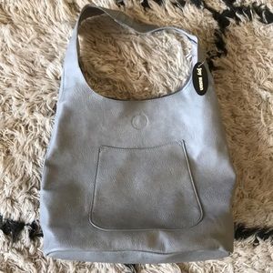 Light Grey Vegan Leather Bag - NWT