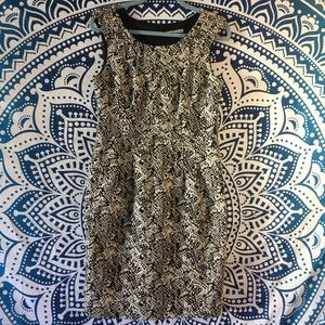 Sandra Darren Black Ivory Dress Designer Size 10