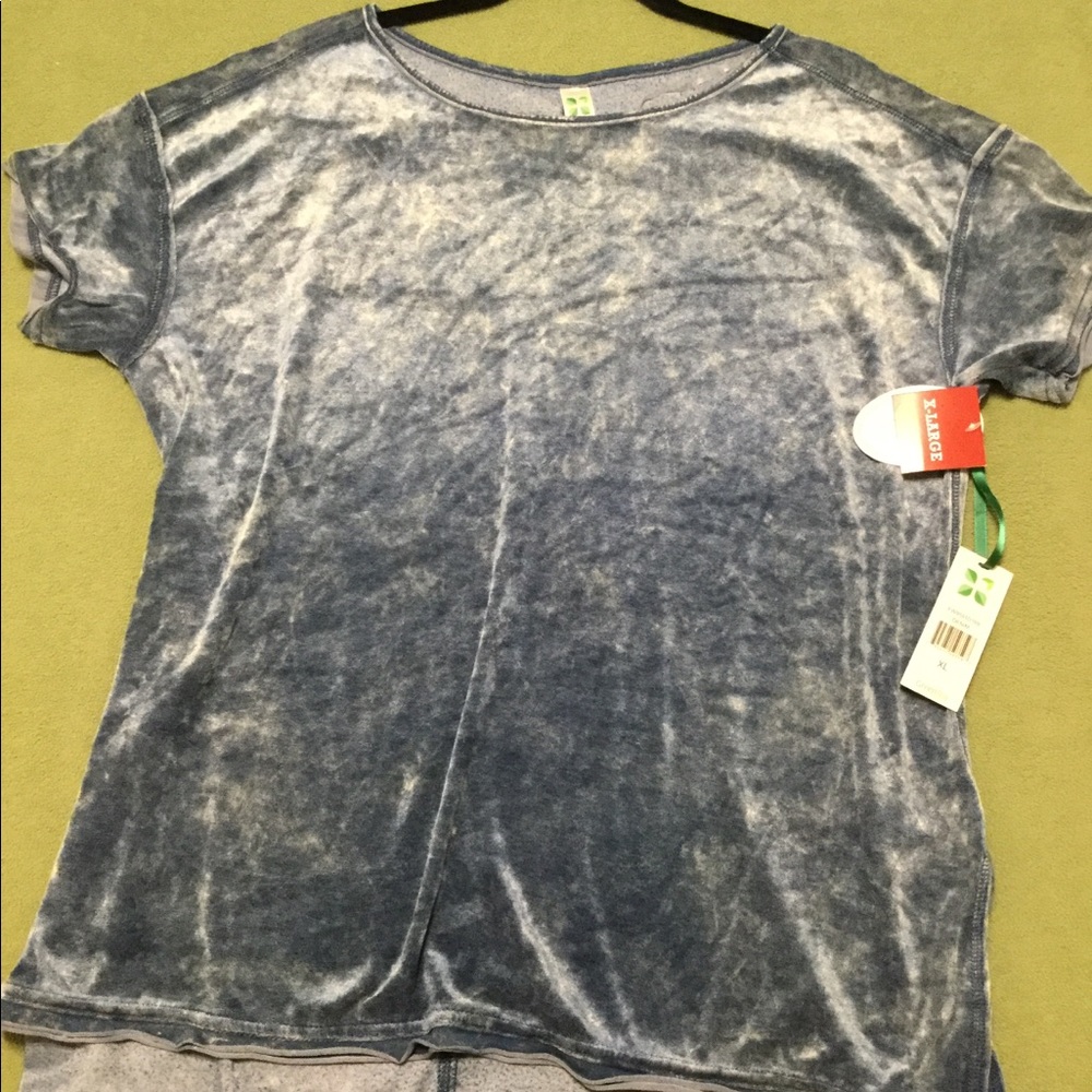 S. Crushed Velvet. Denim color. - Picture 2 of 6