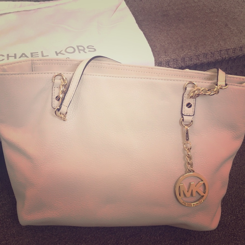 Mkors off white tote bag