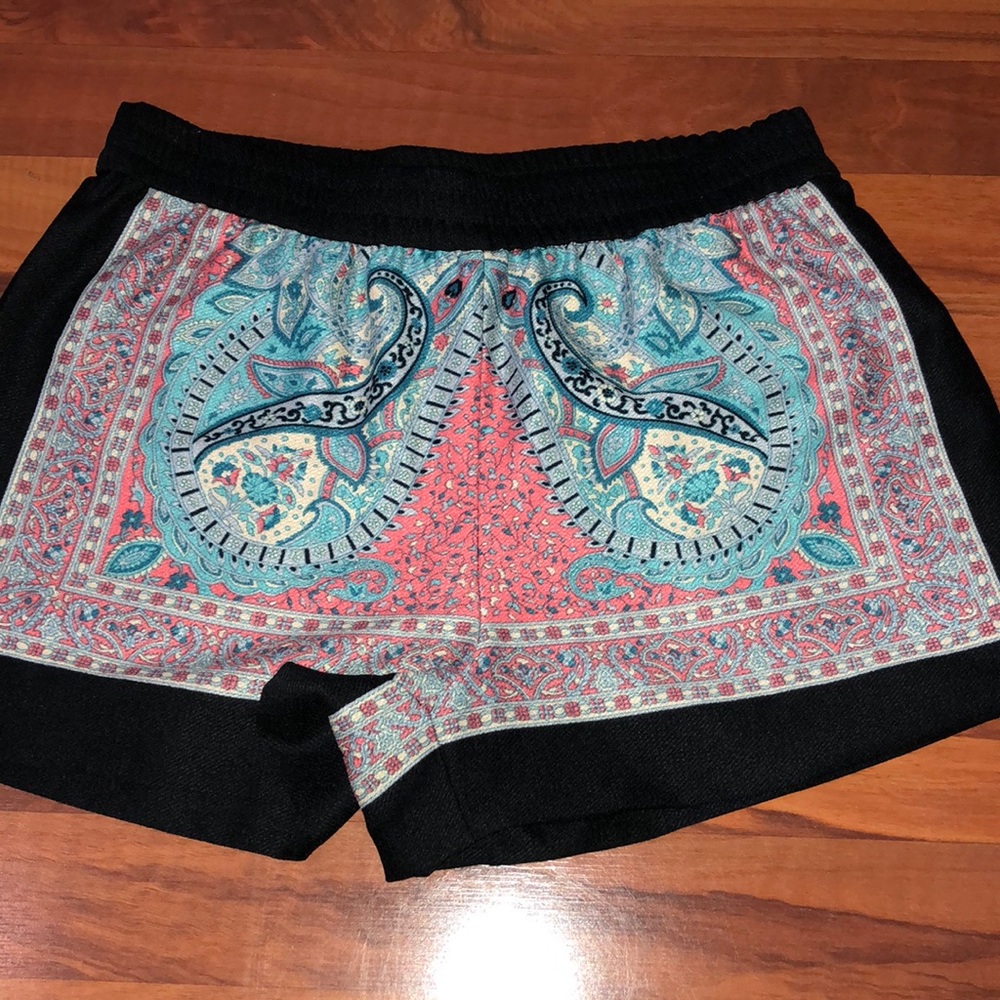 BCBG Paisley Scarf Shorts