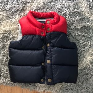 Baby gap red and navy vest