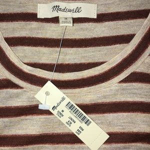 NWT Madewell Metallic Striped Tee