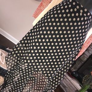 Polkadot high low skirt
