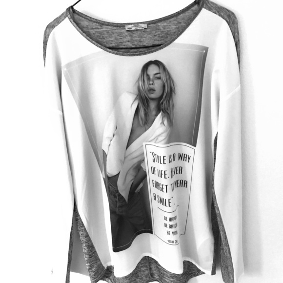 Zara Printed Long Sleeve - Picture 1 of 4