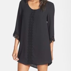 ASTR Black Long Sleeve Mini Dress