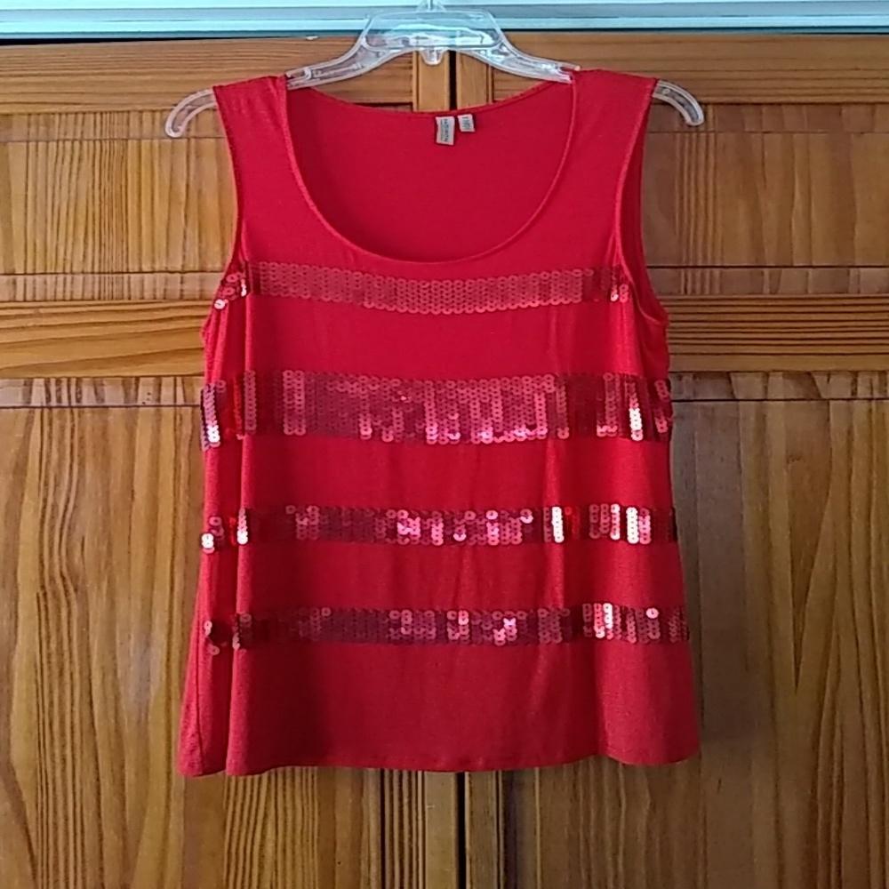 (5/$20) Red sequin tank