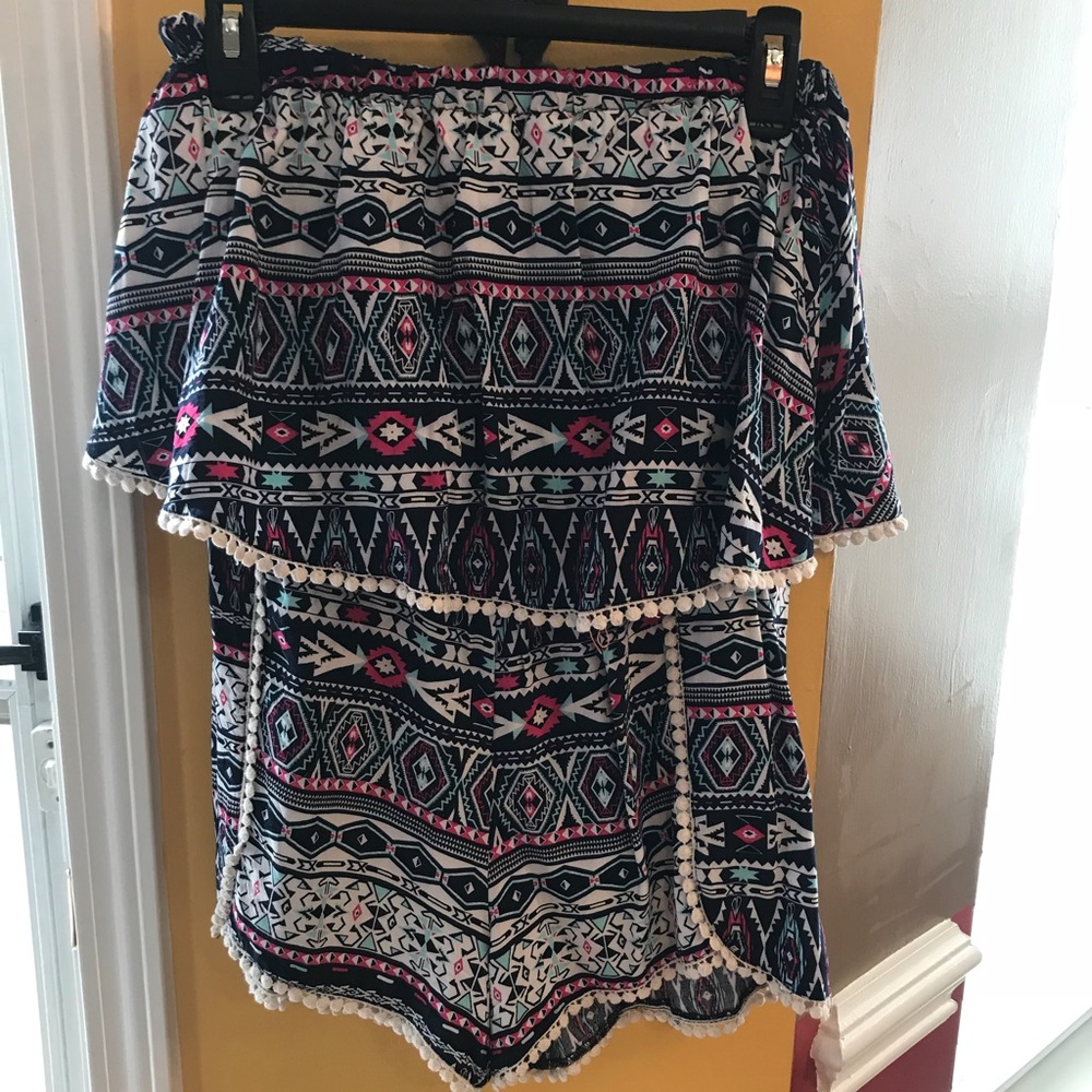 Strapless romper