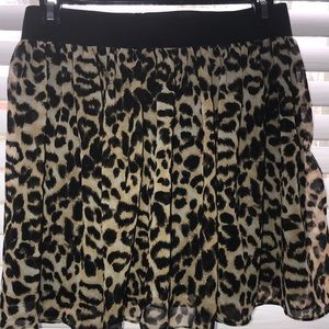 Leopard print mini skirt