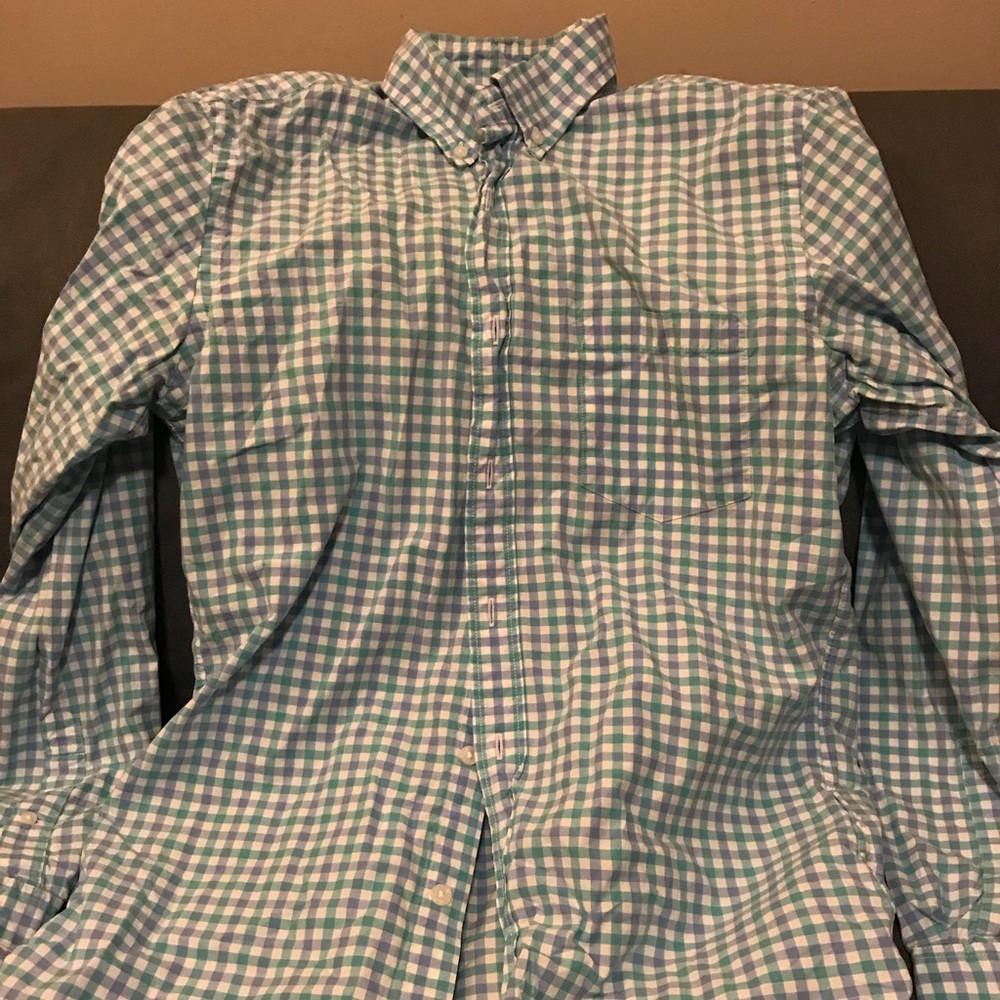 J Crew Pastel Checkered Button Down