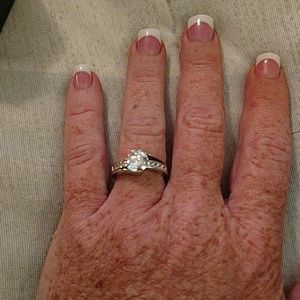 Sterling Silver Cubic Zirconia.