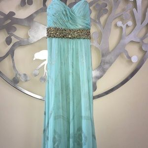 Nice turquoise beaded maxi dress