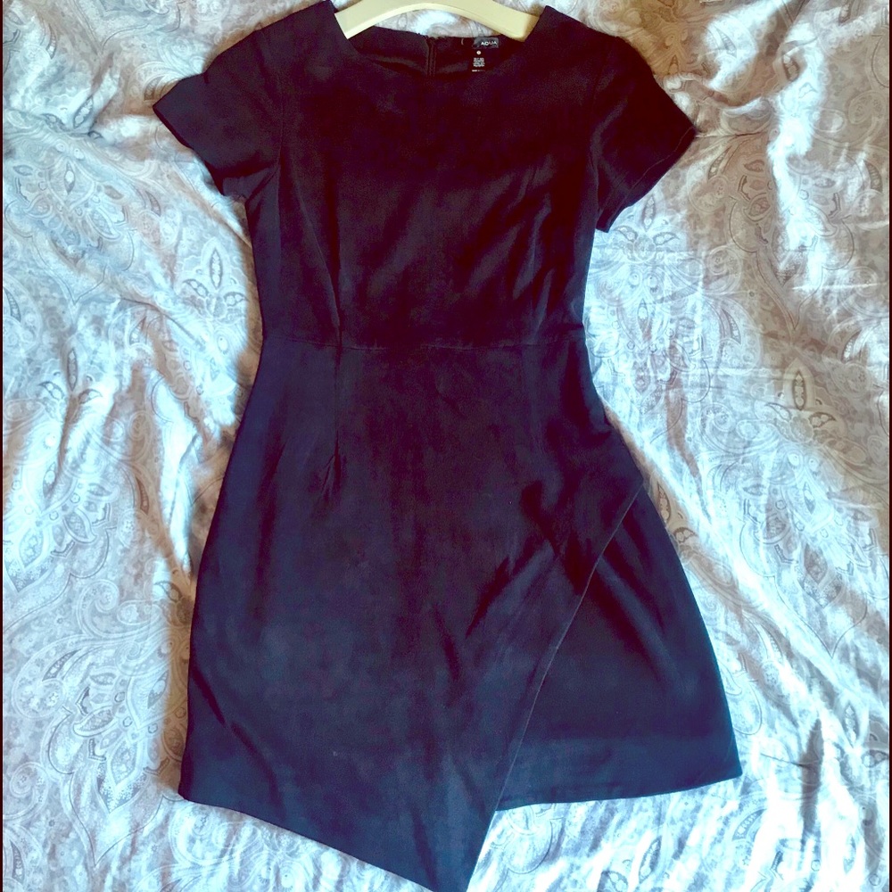 AQUA Faux Suede Dress