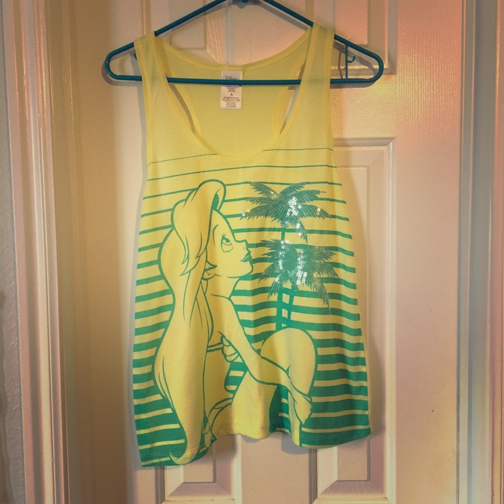 Disney Little mermaid sparkly racer back tank