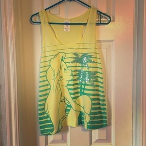 Disney Little mermaid sparkly racer back tank