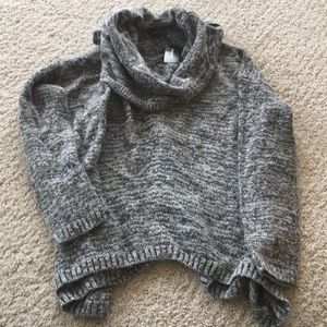 NWT: Express Cowlneck stylish gray marl sweater