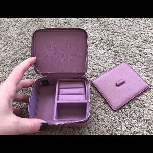 Coach Leather Travel Jewelry Case (Pink) (NWT)