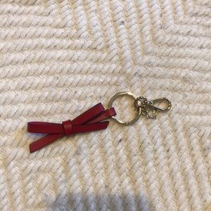 Kate Spade new keychain in red and pink