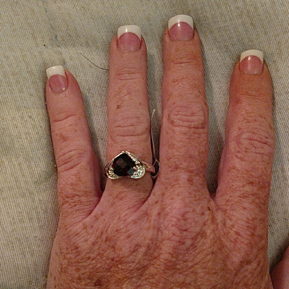 Sterling Silver Garnet Ring