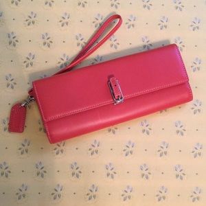 Coach leather wristlet. Never used!