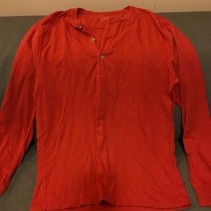 J Crew Henley Red Size Small