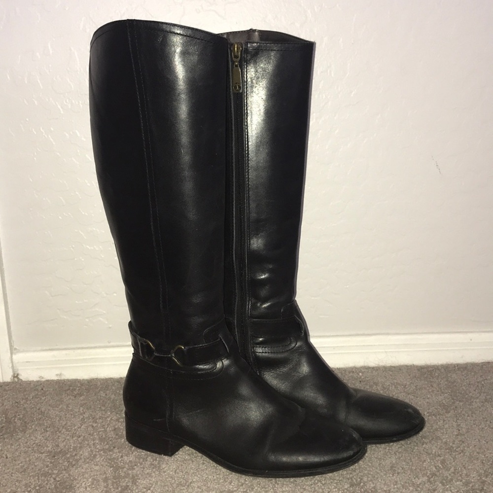 Talbots black leather boots