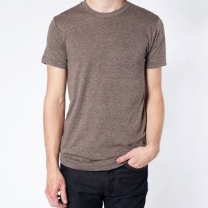 American Apparel Track Shirt in Coffee Brown L