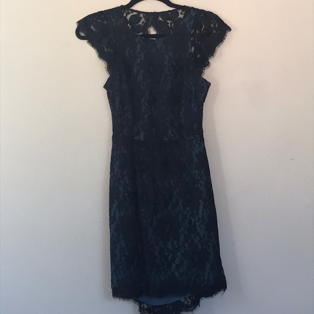 BCBGeneration Black & Blue Lace Dress
