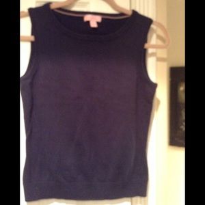 Lilly Pulitzer sleeveless navy blue sweater