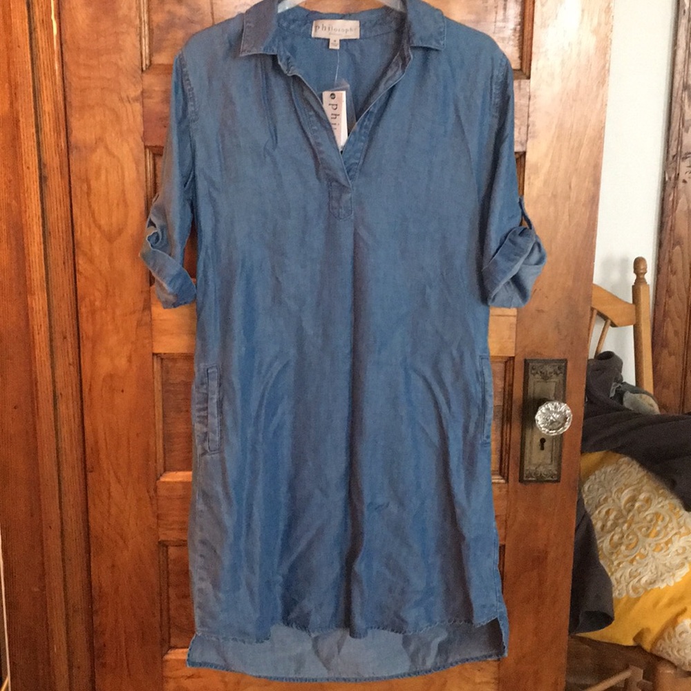 Quarter Sleeve Pocketed Dress