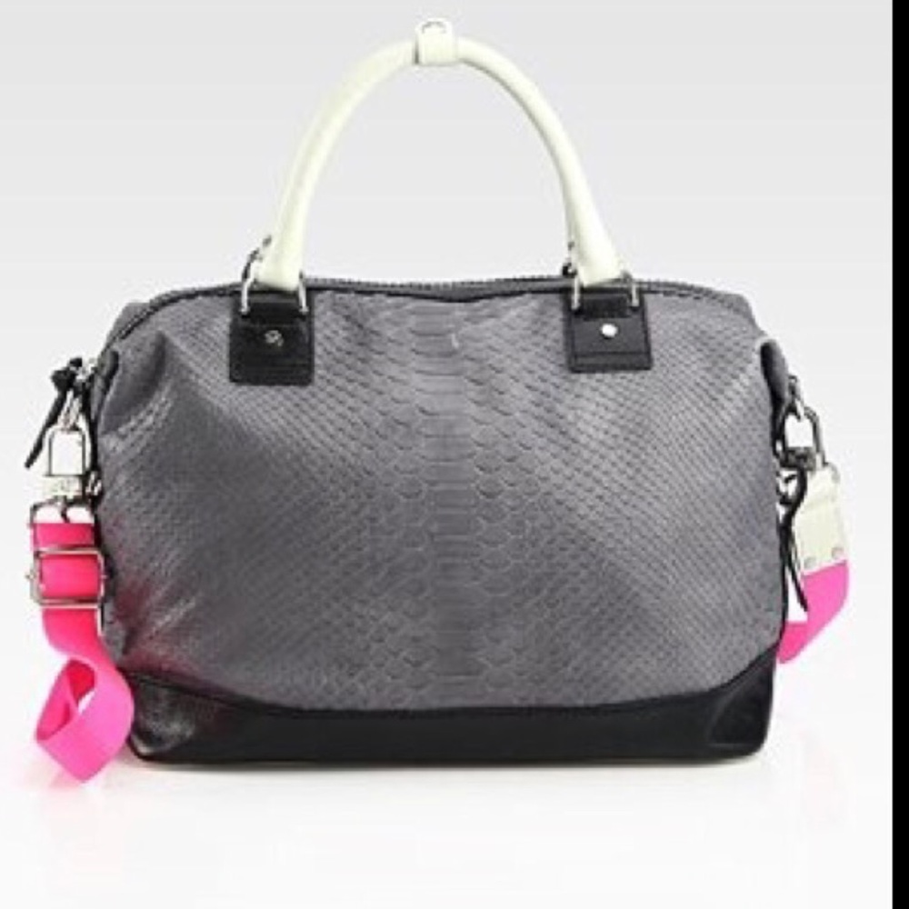 DVF sporty EW Drew embossed python bag