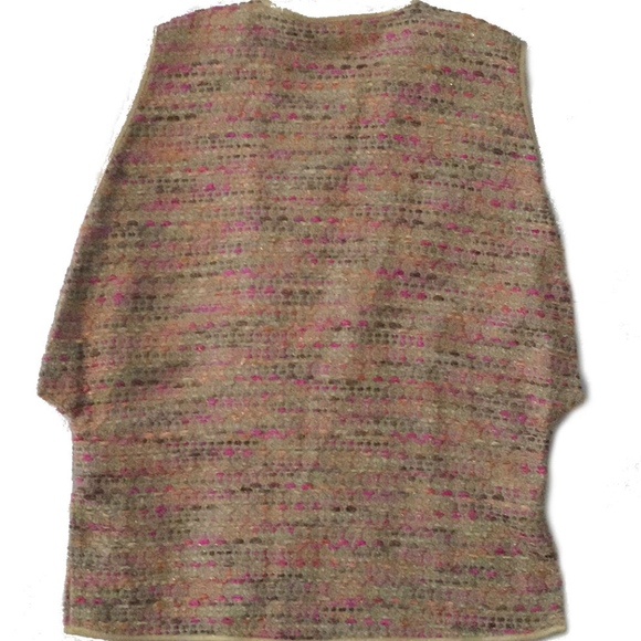 Diane von Furstenberg Novata Weave Tweed Vest Sz L - Picture 5 of 8