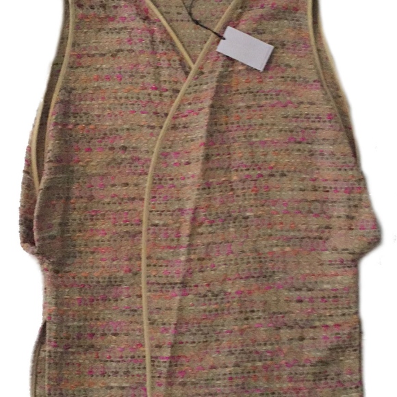 Diane von Furstenberg Novata Weave Tweed Vest Sz L - Picture 4 of 8