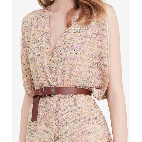 Diane von Furstenberg Novata Weave Tweed Vest Sz L - Picture 7 of 8