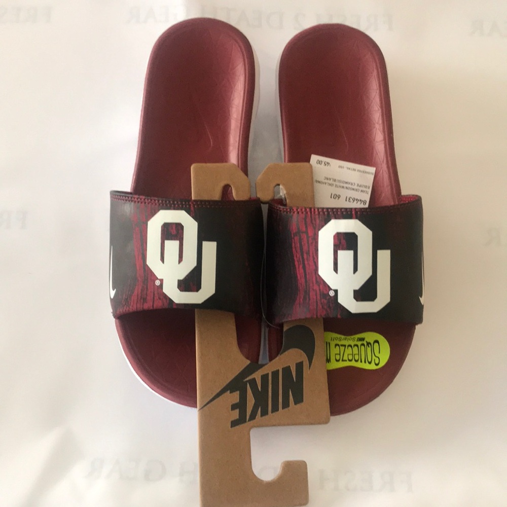 Nike University of Oklahoma size 8 sandals OU