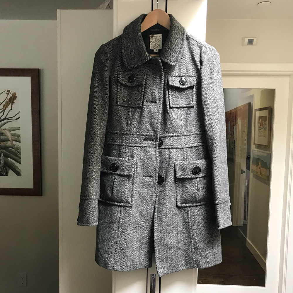 Nordstrom herringbone wool coat