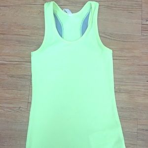Highlighter yellow Under Armor workout tank top XS