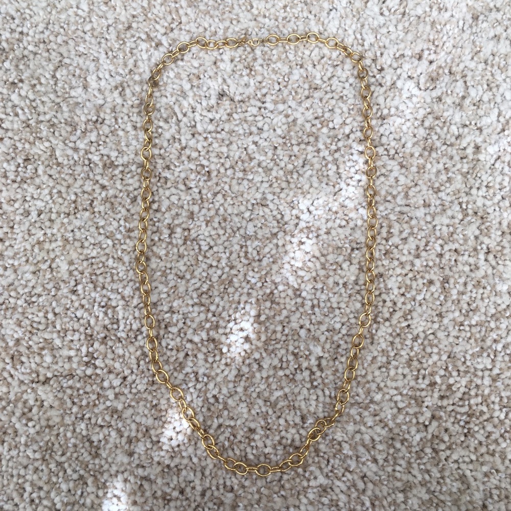 VINTAGE MONET CHUNKY GOLD CHAIN LINK NECKLACE