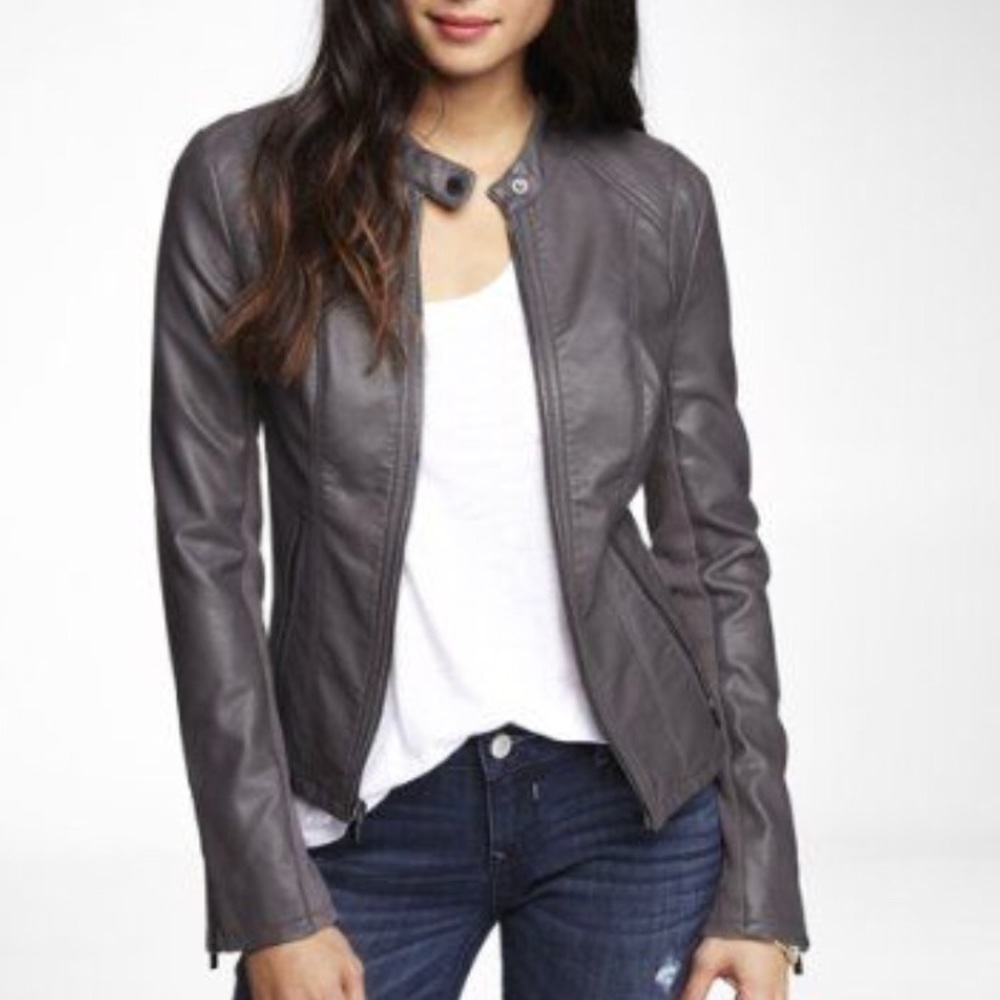EXPRESS (minus the) Leather Jacket Navy